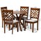 Baxton Studio Norah Modern and Contemporary Grey Fabric and Walnut Brown Finished Wood 5-Piece Dining Set 174-9881-10891-Zoro - alternate 8